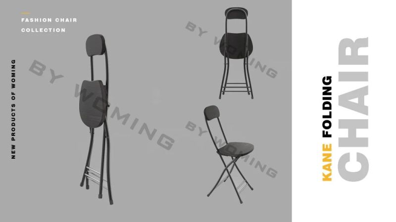 Dining Chair Gardon Furniture Living Room Foldable Seat Chair Comfortable Seat with Iron Legs
