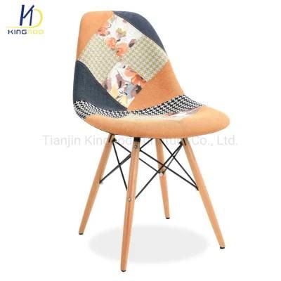 Modern Commercial Home Restaurant Patchwork Fabric Dining Chair