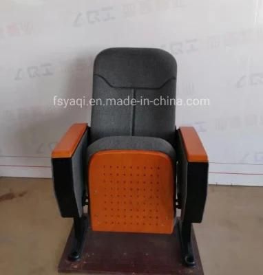 Metal Folding Chair Auditorium Seat with Wood Table (YA-08B)