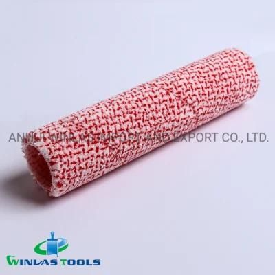 Red White Microfiber 6mm Short Pile Paint Roller Sleeve