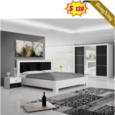 Furniture Bedroom Set Bed Frame Wooden Double King Size Leather Bed