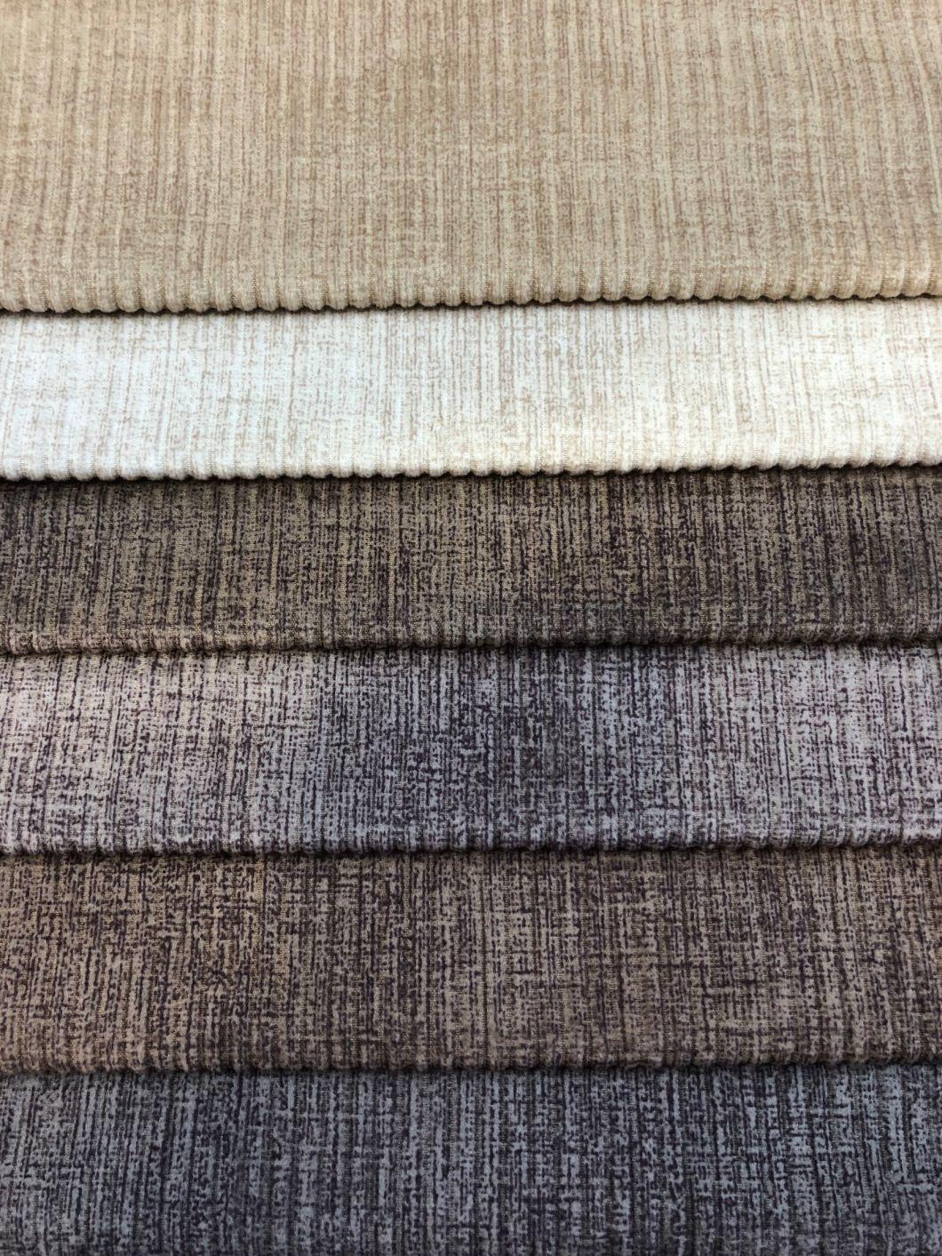100%Polyester Stripe Printed Knitting Velvet Furniture Fabric