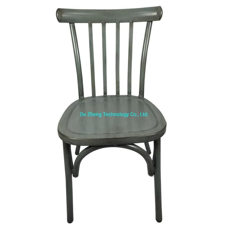 New Design Aluminum Arm Chair Vintage Painting Color Outdoor Bar Restaurant Chair