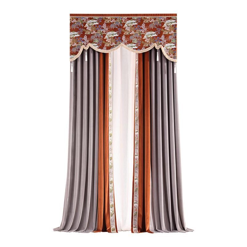 European Luxury Style Curtain Design and Cheap Price Embroidery Sheer Fabric