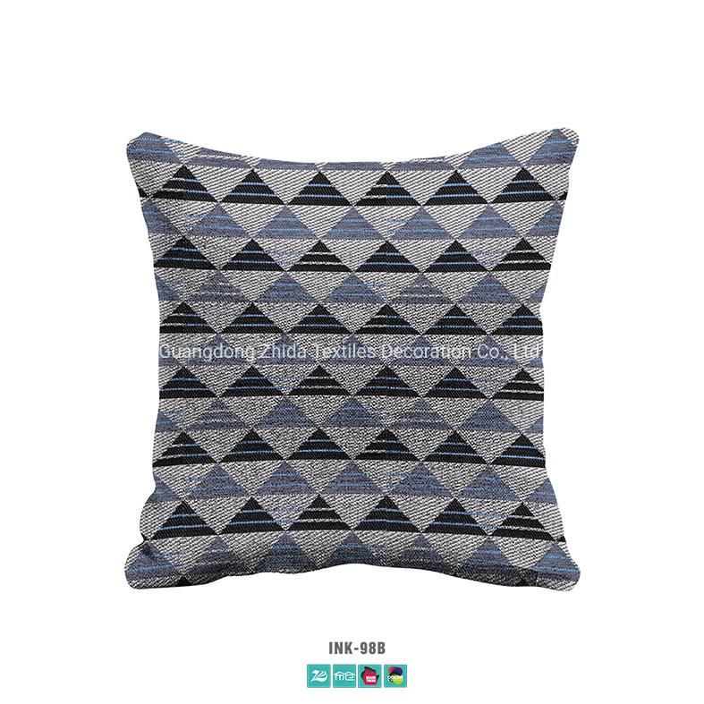 Triangle Color Blended Sofa Upholstery Decorative Jacquard Pillow