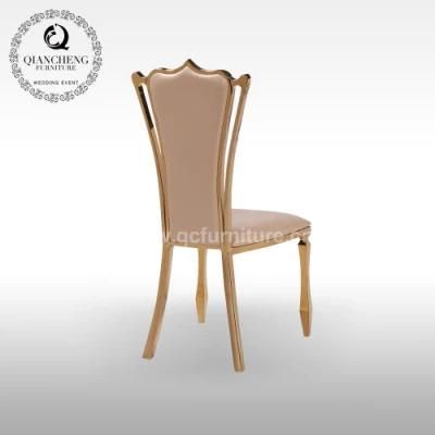 Luxury Restaurant Dining Chair with Stainless Steel Frame