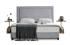 100% Polyester Fabric Custom Design High Resilience Sponge Backrest Hotel Modern Double Bed