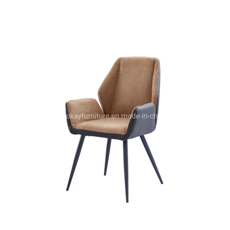 High Quality Home Furniture Dining Room Modern Velvet Upholstery Seat Metal Legs Dining Chair