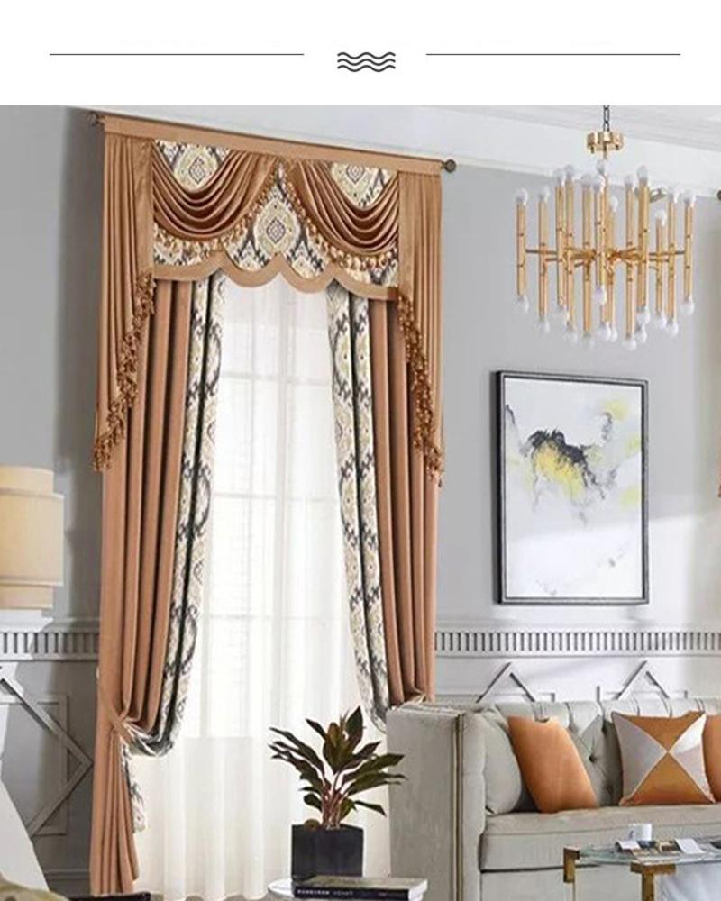 Factory Wholesale Cheap Promotional Brown Modern Design Polyester Fabric Blackout Curtain