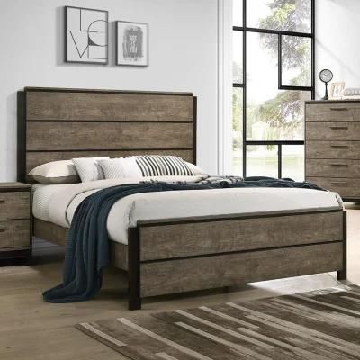 Nova Modern Styling Dark Brown Queen Bed Frame