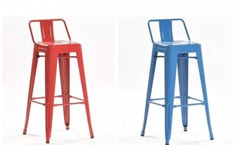 Metal Stackable Outdoor Bar Chair and Table Vintage Stackable Metal Painting Stools for Bar