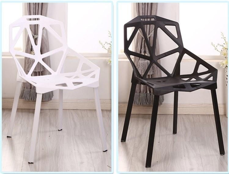 Outdoor Armless Plastic Stacking Visitor Chair Plastic Scandinavian Living Room Chair Durable Restaurant Dining Chairs