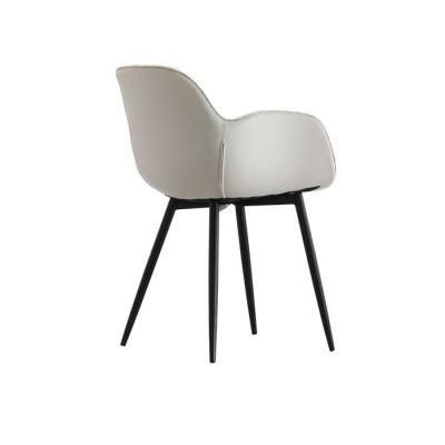 Design with Powder Coated Metal Legs Home Restaurant Dining Chair