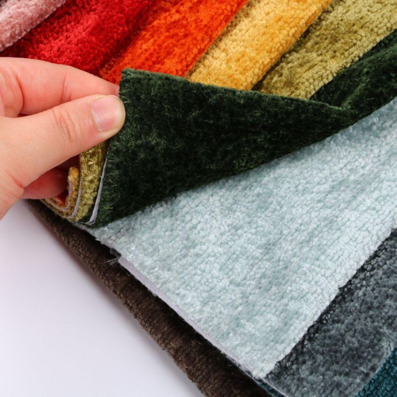 Wholesale 100% Polyester High Quality Colorful Customized Chenille Sofa Fabric Upholstery Sofa Fabric 2022 Newest Fabric Used for Sofa