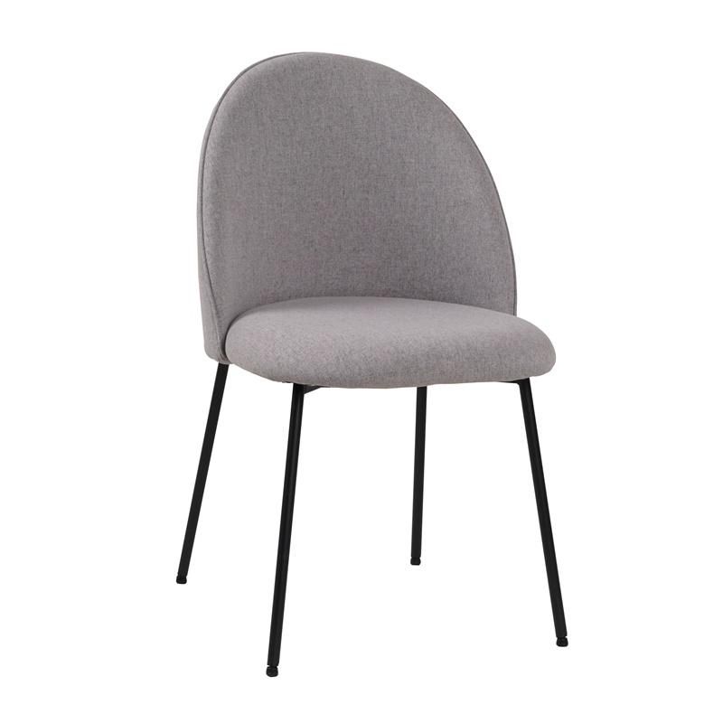 Restaurant Furniture Hotel Modern Wedding Fabric High Back Dining Chair with Metal Legs