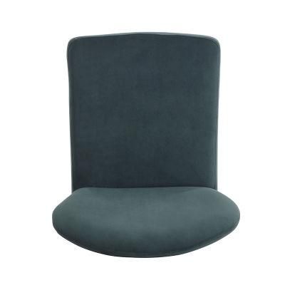 Modern Blue Fabric Velvet Dining Chair Hotel Restaurant Furniture Light Luxury Italian Style Dining Chair