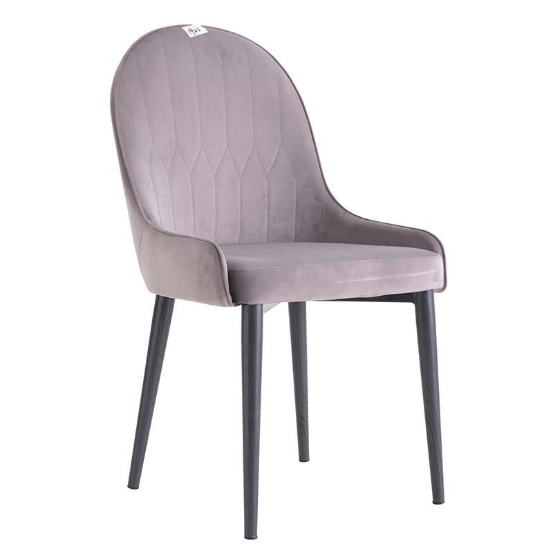 Customized New Design Italian Elegant Style furniture Nubuck Velvet Fabric Plywood Frame Contemporary Dining Chair