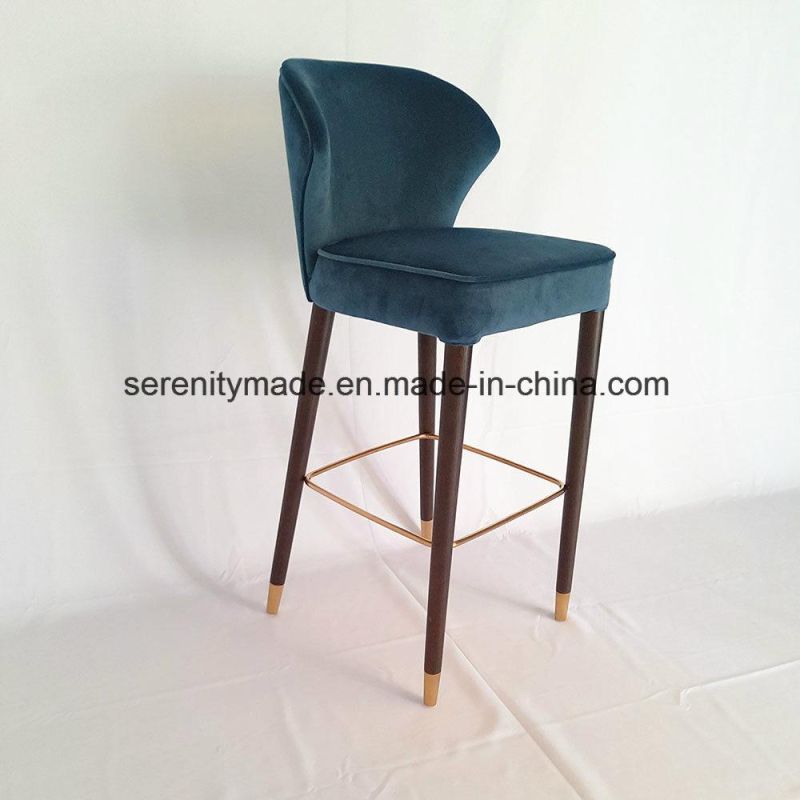 Hot Sale Popular Furniture Metal Fabric Armchair Cafe Bar Hotel Stool