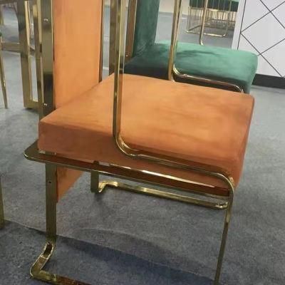 Luxury Modern Gold Base Velvet Dining Room Chairs