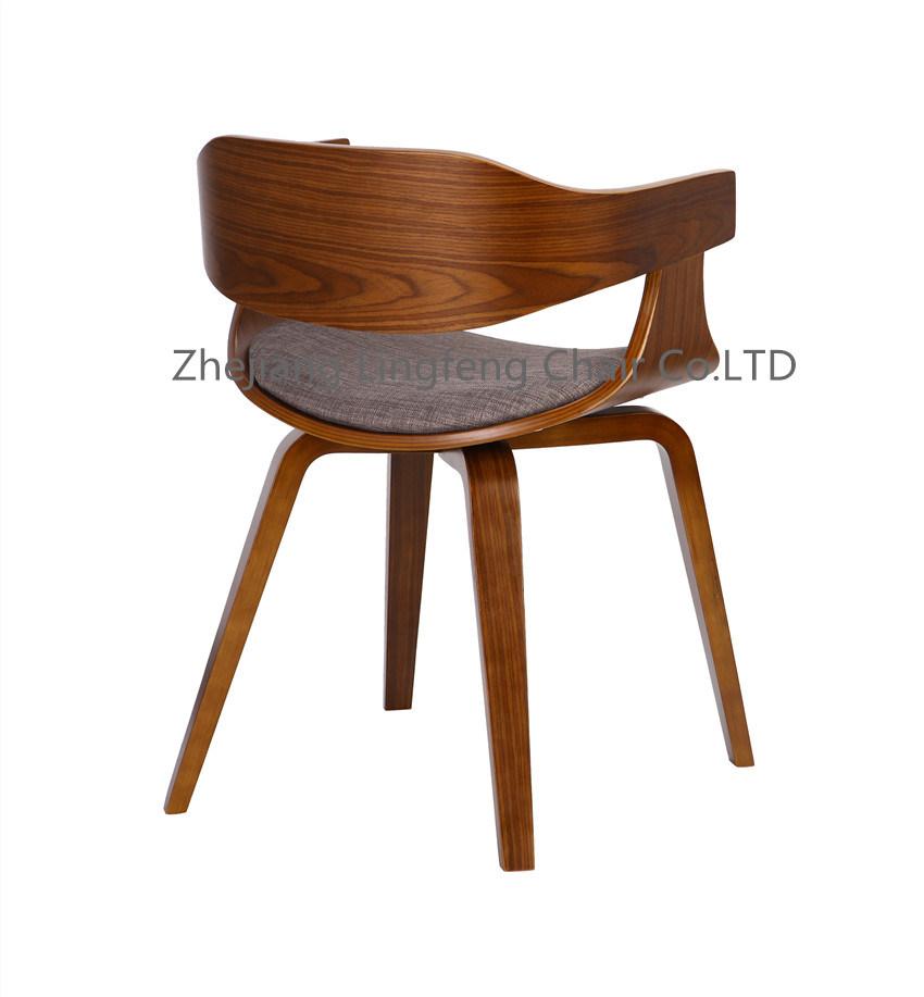 New Modern Dining Chair Natural Wood Fabric Dining Chair