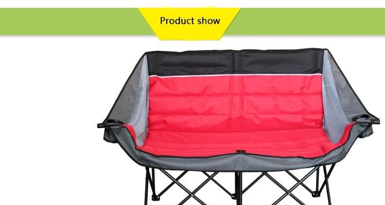 Multi Person Folding Chair Outdoor Double Folding Chair Customized Camping Leisure Beach Chair Outdoor Armchair