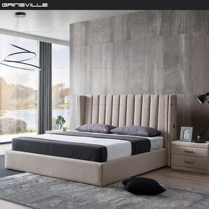 New fashion Design Bed Wall Bed King Bed Sofa Bed Soft Fabric Bed Double Bedroom Furniture