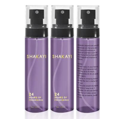 Wholesale Private Label Essential Oil Fabric Mist Spray Air Freshener Deodorizer Perfume Spray 100ml