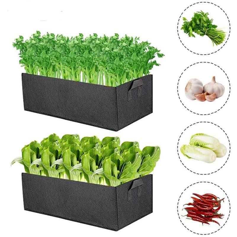 Rectangle Breathable Plant Grow Bag Garden Fabric Raised Bed Vegetable Flower Planting Container Seedling Grow Bag Wyz16027