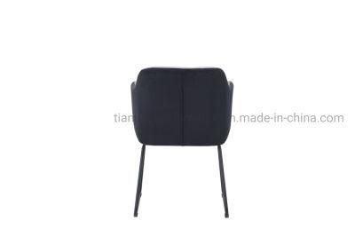 Molded Fabric Upholstered Dining Room Chair Restaurant Coffee Shop Dining Chairs with Metal Leg