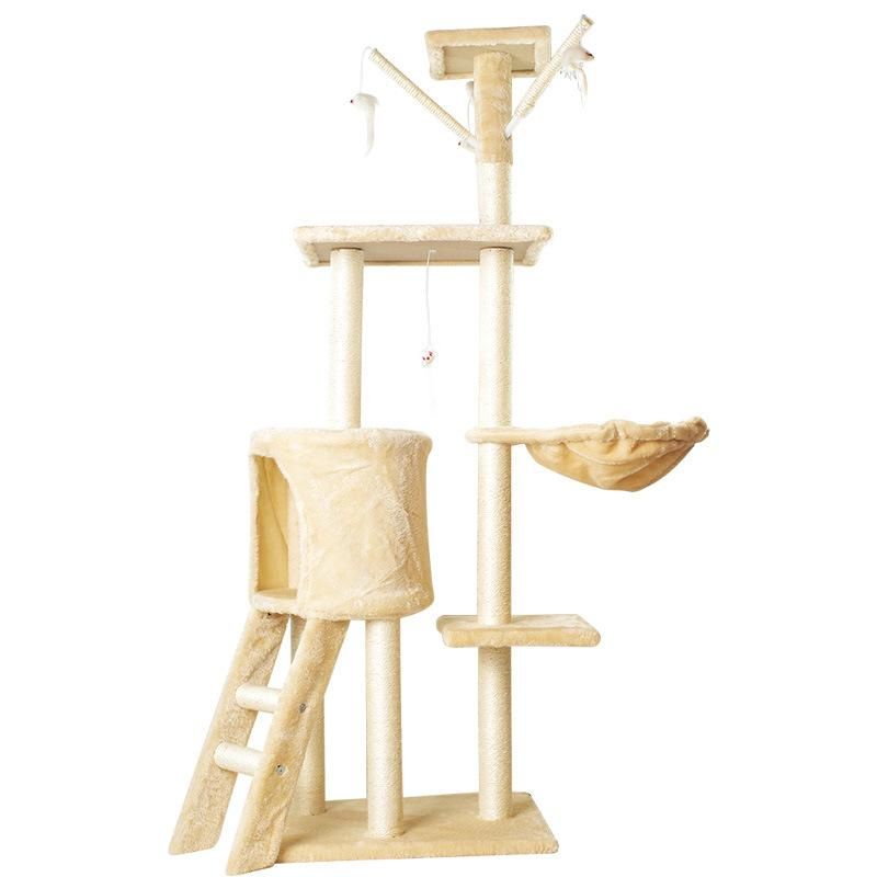 High Quality Cat Furniture Large Solid Wood Scratcher Cat Tree