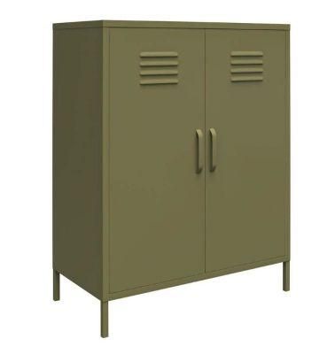 Gdlt 2 Door High Feet Steel Filing Cabinets Metallic Wardrobe with Shelves for Home