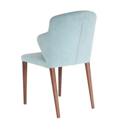 Modern Green Home Furniture Solid Wood Fabric Chair
