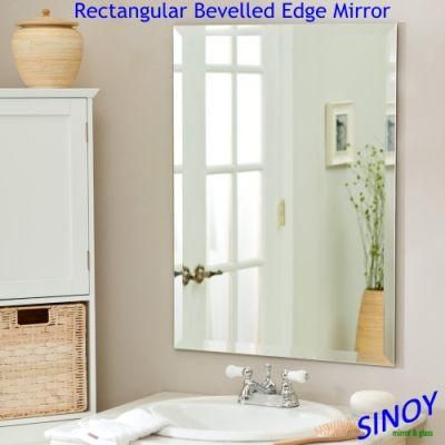 2mm-6mm Silver Mirror for Bathroom with Polished Beveled Edge