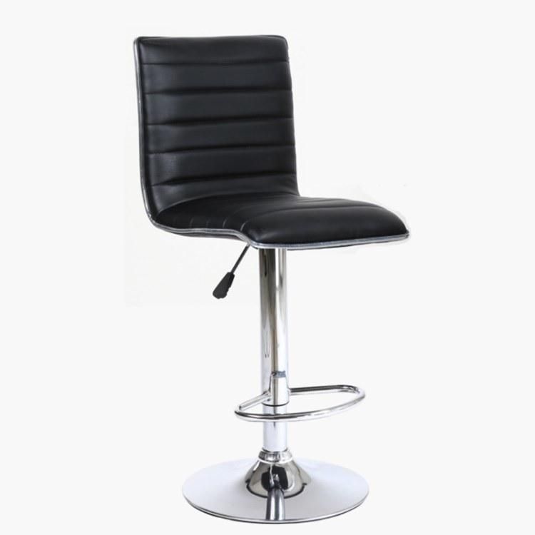 Barber Chair Modern Loft Home Bar Chairs Upholstered Bar Counter Stool Leather Bar Stool Chair with Footrest