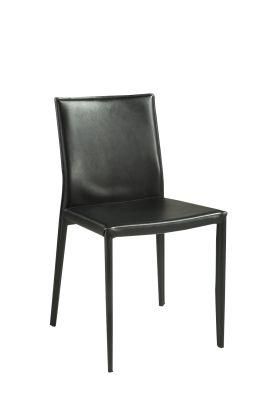 Hard PVC Dining Chair Black Hard Leather Dining Chair