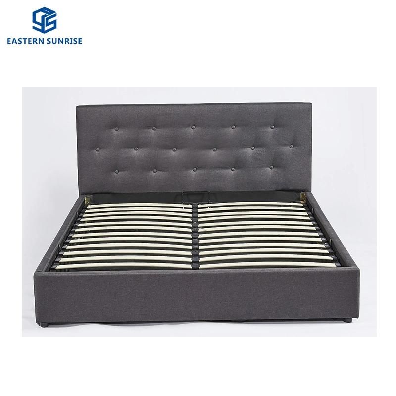 Modern Simple Home Hotel Furniture Leather Fabric Customized Bed