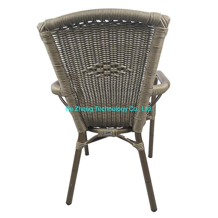 Stylish Europe High Back Queen Chair Restaurant Garden Water Proof PE Rattan Outdoor Furniture
