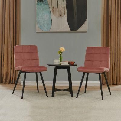 Comfort Design Upholstered Velvet Dining Chairs with Steel Leg