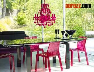 Plastic Furniture Stackable Acrylic Event Frilly Chair