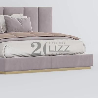European Luxury Modern Design Apartment Hotel Bedroom Furniture Set Wooden Double Size Bed