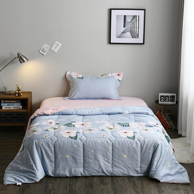 Home Textile Tidebuy Cheap 100% Cotton Printed Fabric Bed Comforter Set, Flat Sheet Bed Set