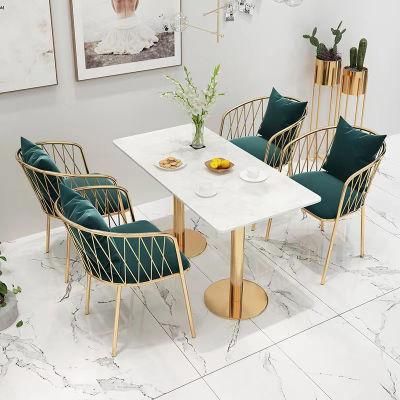 Restaurant Luxury Dining Modern Chairs European Leisure Velvet Dining Chair