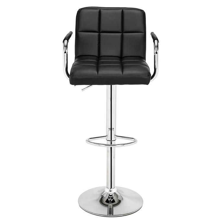 New Product Swivel Kitchen High Table Metal Frame Commercial PU Leather Bar Stool High Chair Bar Chair Modern Stool Bar Chair