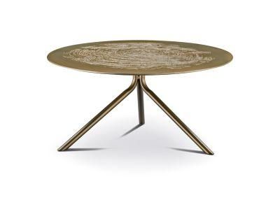 Contemporary Modern Style Metal Side Table Italian Design Round Transparent Acrylic Bed Side Table Marble Coffee Table