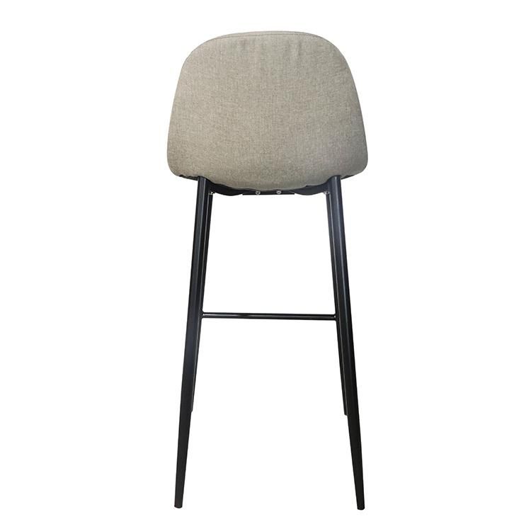 Hot Sale Home Furniture Free Sample Hot Sale Fabric Cover Metal Leg Bar Stools Bar Chairs