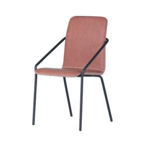 Home Furniture Simple Design Seat Balck Painted Legs Dining Room Chair