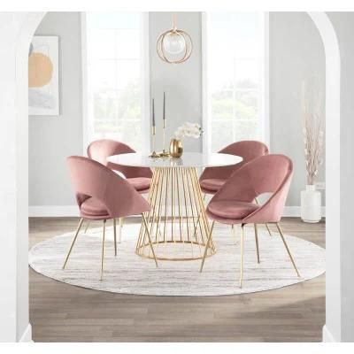 Retro-Inspired Upholstered Armchair Cafe Shop Velvet Dining Chairs