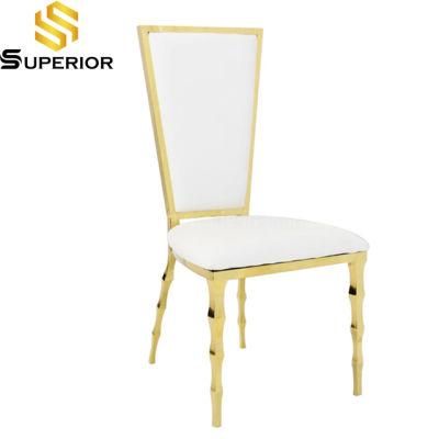 Commercial Furniture Customized Modern Design Gold Dining Stainless Steel Chair