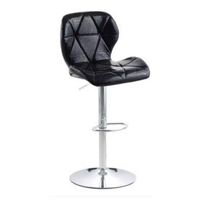 Swivel Standing Stool Bar High Chair Metal Bar Stool Luxury Black Velvet Fabric Modern High Stool Bar Chair Modern