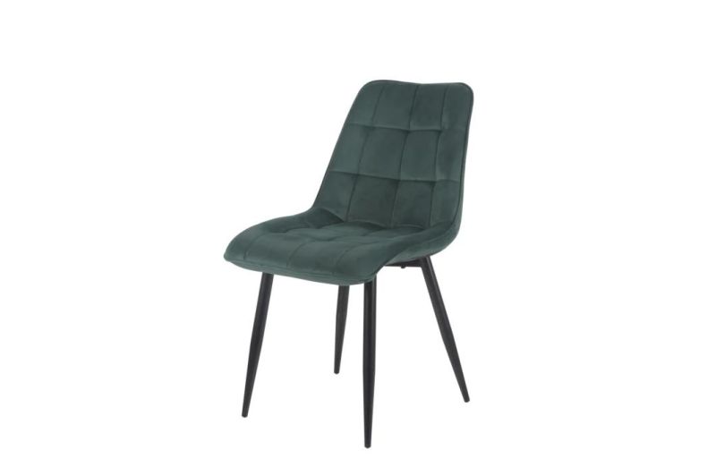 Luxury Comfy Nordic Commercial Bistro Velvet Light Wood Room High Dining Chair